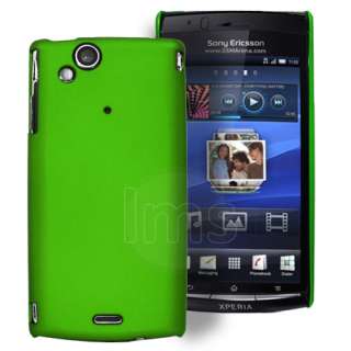 Green Hybrid Hard Case Cover For Sony Ericsson Xperia Arc S + Screen 