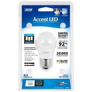 Feit Electric BPA15/LED/RP Accent LED A15 Bulb, Frost
