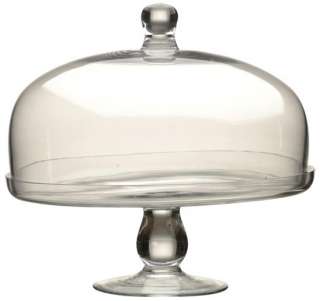 The DRH Collection Simplicity Glass Cake Plate Stand With Dome Lid 