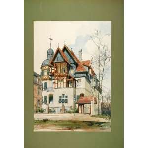  1903 Chromolithograph German House Hannover Germany 