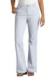 Plus Size Jean, stretch denim, flare leg, 5 pocket styling image