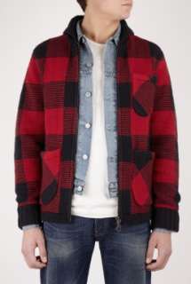 Levis  Red and Black Buffalo Check Knit by Levis