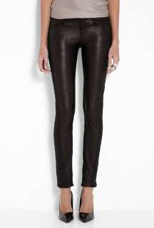 Helmut Lang  Black Rinsed Leather Skinny Fit Trouser by Helmut Lang
