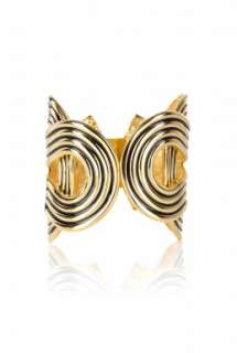 Kenneth Jay Lane  Art Deco twist Cuff by Kenneth Jay Lane