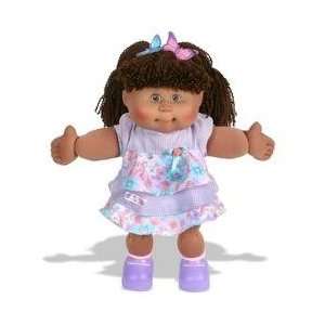   Cabbage Patch Kids Brunette Girl in Lavender Outfit   Ethnic Toys
