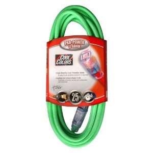   12/3 Neon Outdoor Extension Cord, Fluorescent Green