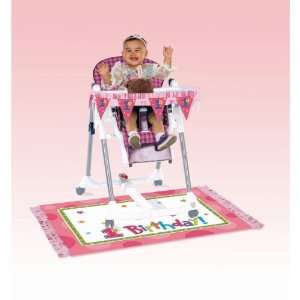 Girls First Birthday Party High Chair Decorating Kit  Toys & Games 