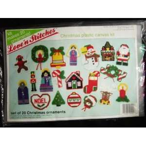   20 Christmas Ornament Plastic Canvas Kit #2101