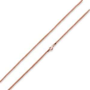   Rose Gold Plated Sterling Silver 16 Popcorn Chain Necklace 1.6MM