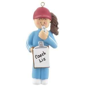    Personalized Coach   Female Christmas Ornament