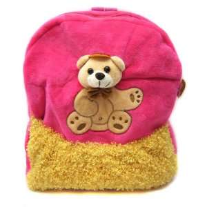  Cute Teddy Bear plush Pink & Yellow Baby backpack Toys 