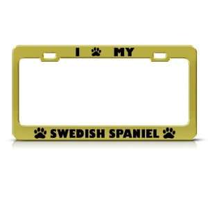  Swedish Vallhund Dog Animal Metal license plate frame Tag 