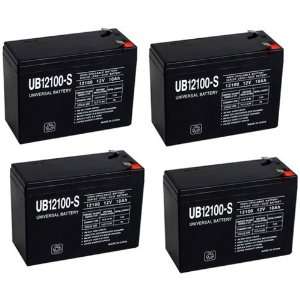  12 Volt 10 Ah Rechargeable Battery   4 Pack Electronics