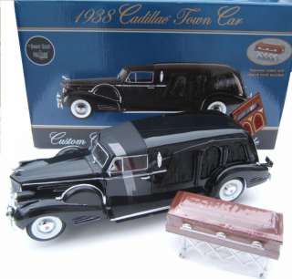 18 Precision Miniatures 1938 Cadillac HEARSE *BLACK*  