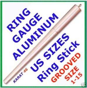 US Ring Stick Size Gauge Sizing MANDREL 1 15 AG Jewelry  