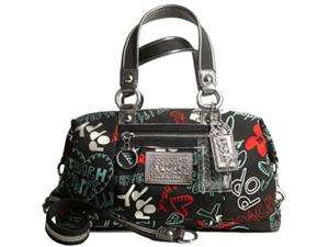    Coach Graffiti Hearts Poppy Duffle Satchel Bag Purse 