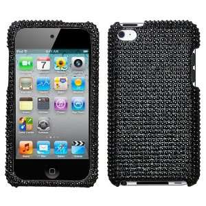 Bling Black Diamante For Apple Ipod Touch 4g 4th Generation Hard Case 