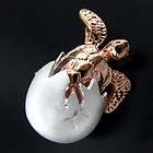 Sterling Silver Baby Hatching Egg Honu Turtle Pendant Hawaiian Jewelry