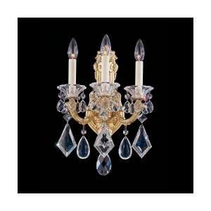 Schonbek 5071 74 La Scala 3 Light Wall Sconce in Parchment Bronze with 