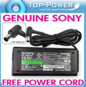 OEM SONY VAIO VGN CS320J/W VGN NW240F/T AC ADAPTER 90W  