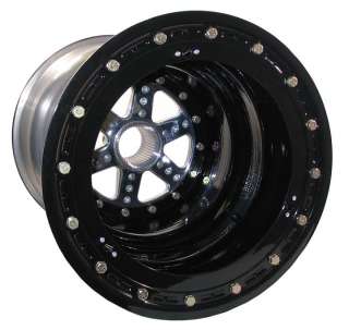 KEIZER WHEEL,42 SPLINE,15x16,6,BEADLOCK W/ MUD COVER,BLACK,SPRINT 