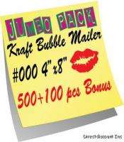   )#000 4x8 PREMIUM Kraft Bubble Mailer Shipping Envelope Mailing Bags