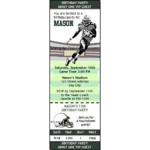  Jets Colored Football Party Ticket Invitation 2 Health 