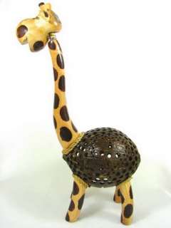 Handmade Wooden Crafts   Coconut Shell Lamp   Giraffe Lamp #2  