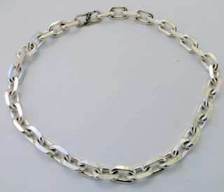 925 STERLING SILVER LINK CHAIN ANKLET . SOLID HEAVY PIECE GREAT FOR 