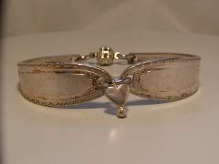 Vintage Silver Plated Spoon Bracelet  Antique Magnetic Clasp 5265 