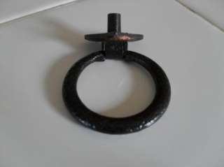 Vtg Antique Copper Ring Bail Heart DRAWER PULLS dresser  