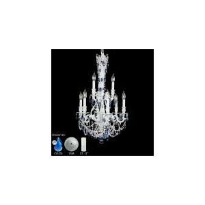 Brass and Crystal CH9620 O 04G PI Chateau 9 Light Two Tier Chandelier 