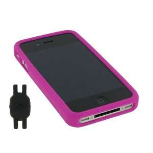  Magenta Silicone Skin Case for Apple iPhone 4 4th Generation 