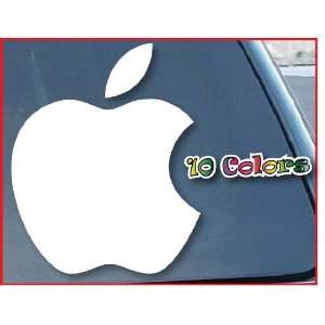 Apple Logo Car Window Vinyl Decal Sticker 10 Tall (Color White)