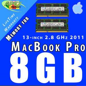   4GB SAMSUNG MEMORY for 2011 Apple MacBook Pro 13 2.8GHz dual core i7