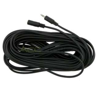 25ft feet 3.5mm Stereo Plug to Jack Extension Cable 3.7m Black 