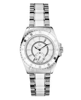 Gc Swiss Made Timepieces Watch, Womens Stainless Steel and White 