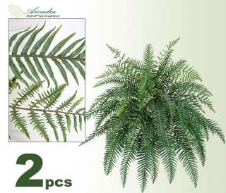 TWO 36 River Fern Hanging Artificial Silk Plants 200  