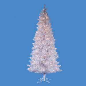  9 Pre Lit Artificial Designer Crystal White Christmas Tree 