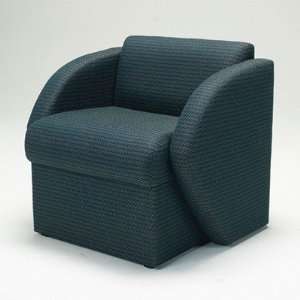  Steps Lounge Chair Base Black, Fabric Ashley   Aubergine 