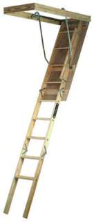 Louisville S254P 8 9 Wood Attic Ladder Type I 250 LBS  