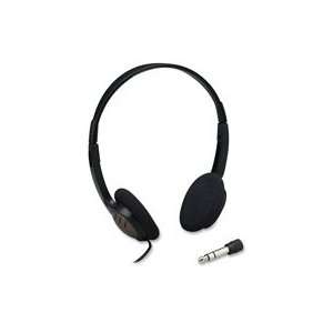  Audio Stereo Headset, Adjustable Headband, 4 Cord, Black 