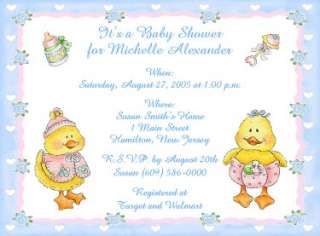 20 Cute Baby Duck Designs Personalized Baby Shower Invitations w 