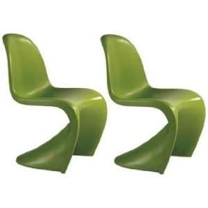  Set of 2 Zuo Baby S Green Kids Chairs
