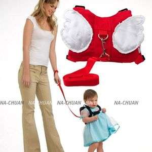 Baby Kid Toddler Walking Red Angel Safety Harness Keeper Strap Rein 