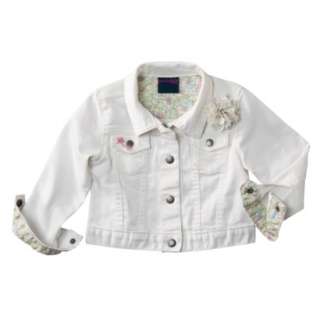   Infant Toddler Girls Denim Jeans Jacket   White.Opens in a new window