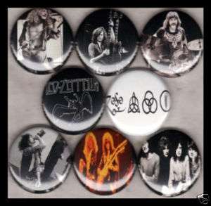 LED ZEPPELIN 1 buttons badges JIMMY PAGE ROB PLANT  