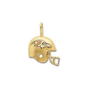  14ky and enamel Baltimore Ravens helmet charm Gold and 