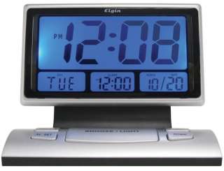 New Elgin Digital Battery Large 1.5 Lcd Alarm Clock, With Day & Date 