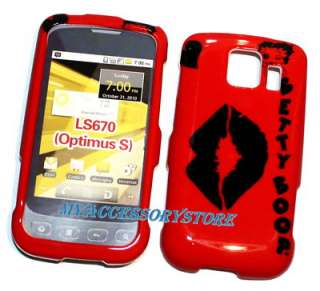  Optimus S LS670 Betty Boop Snap On Hard Phone Faceplate Case Cover